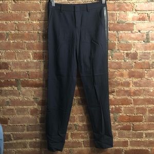 Vince “Side strapping” Trouser with leather